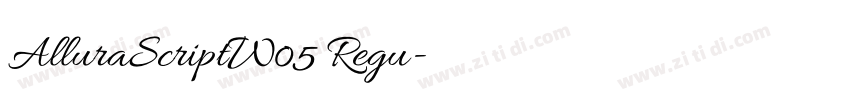 AlluraScriptW05 Regu字体转换